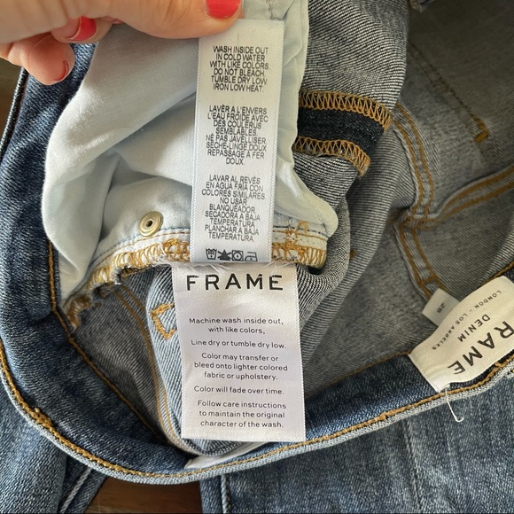 FRAME Le Nouveau Straight Front Split Raw hem 28 - Picture 14 of 15